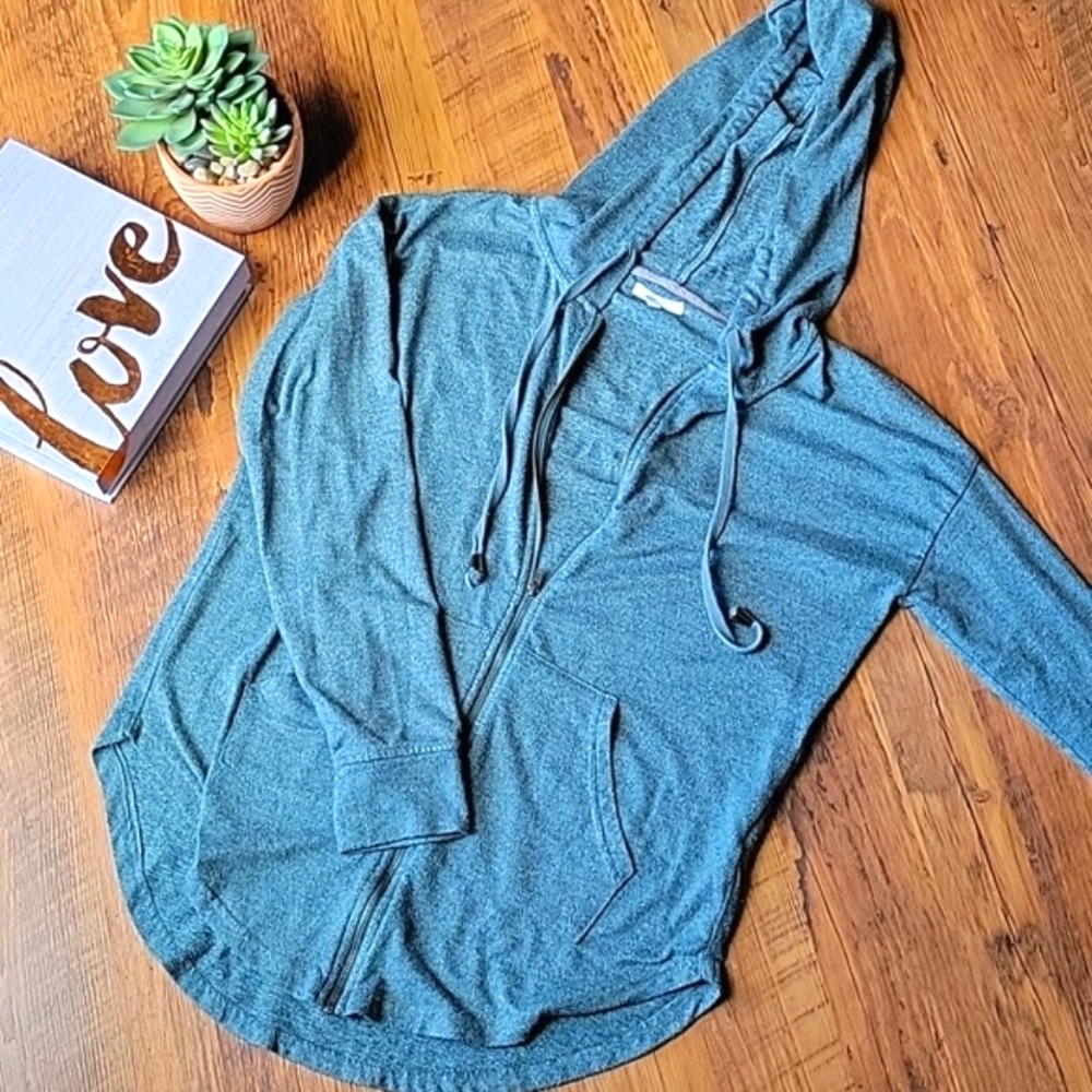 Maurices Zip Front Green Soft Hoodie